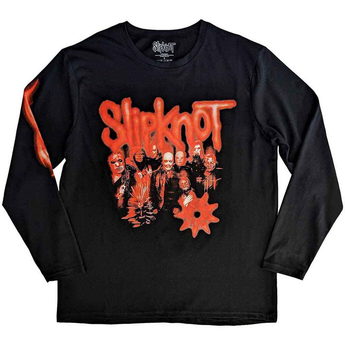 Slipknot 'The End So Far Group Photo Tribal-S Nonagram' (Black) Long Sleeve Shirt