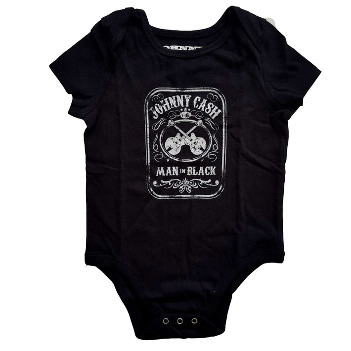 Johnny Cash 'Man In Black' (Black) Baby Grow