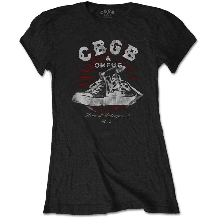 CBGB 'Converse' (Black) Womens Fitted T-Shirt