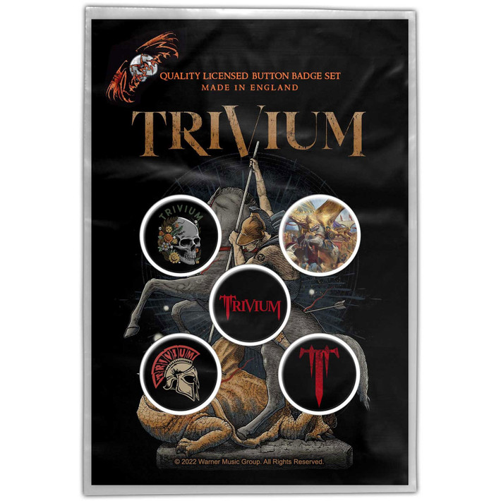 Trivium 'In The Court Of The Dragon' Button Badge Pack