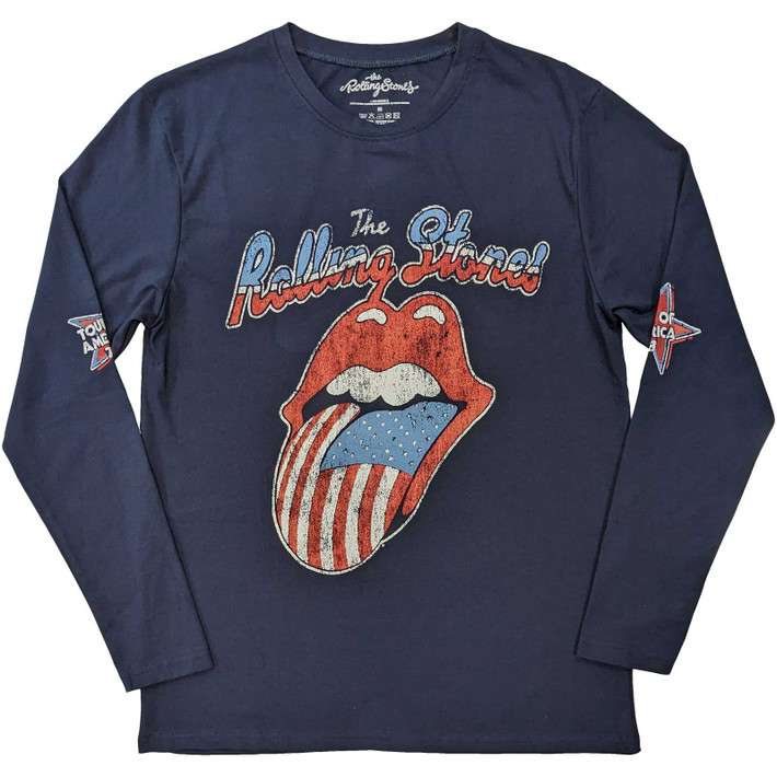 The Rolling Stones 'US Tour '78' (Blue) Long Sleeve Shirt