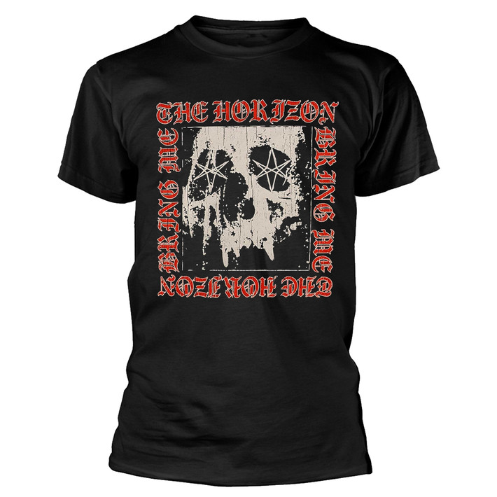 Bring Me The Horizon 'Metal Logo Skull' (Black) T-Shirt