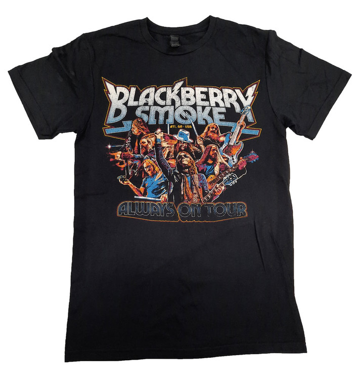 Blackberry Smoke 'Always on Tour 2023' (Black) T-Shirt Front