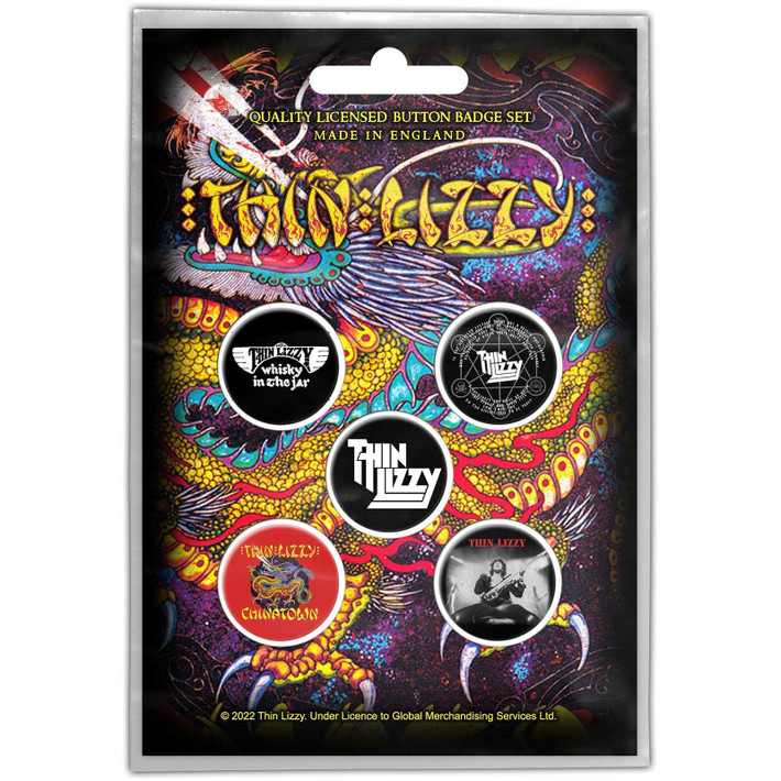 Thin Lizzy 'Chinatown' Button Badge Pack