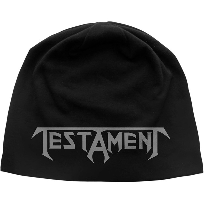 Testament 'Silver Logo' (Black) Beanie Hat