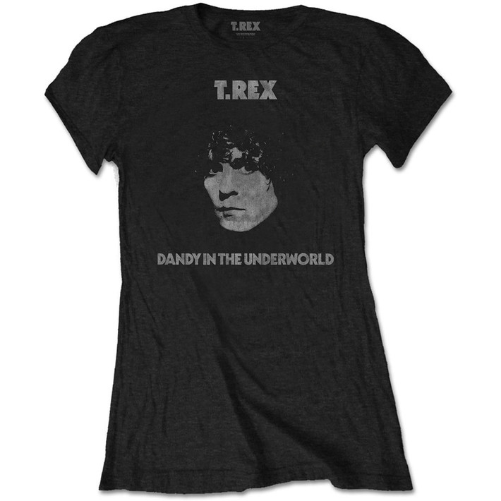 T. Rex 'Dandy' (Black) Womens Fitted T-Shirt