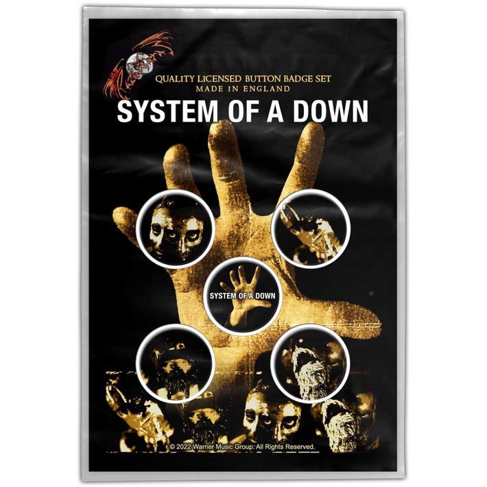 System Of A Down 'Hand' Button Badge Pack