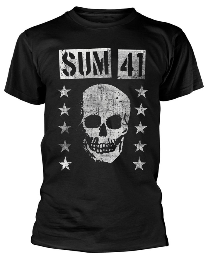 Sum 41 'Grinning Skull' (Black) T-Shirt