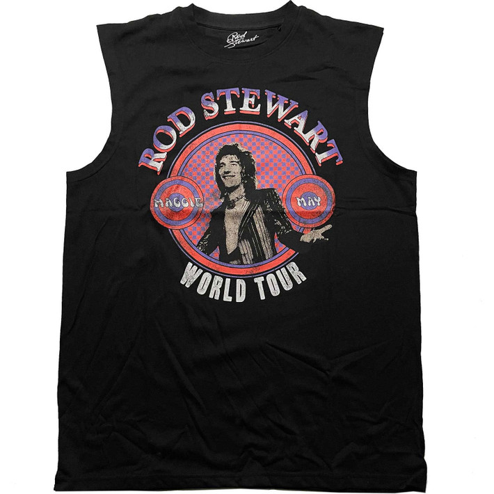 Rod Stewart 'World Tour' (Black) Tank Vest