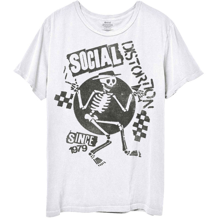 Social Distortion 'Speakeasy Checkerboard' (White) T-Shirt