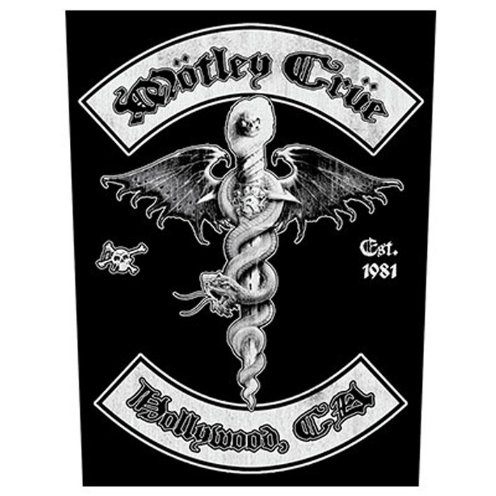 Motley Crue 'Hollywood' (Black) Back Patch