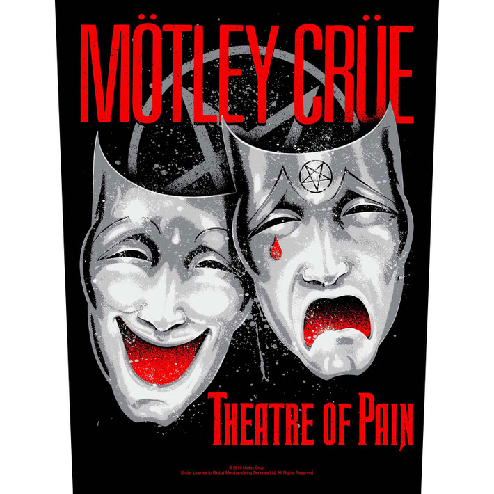 Motley Crue 'Theatre of Pain' (Black) Back Patch