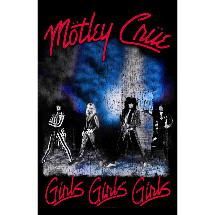 Motley Crue 'Girls, Girls, Girls' Textile Poster