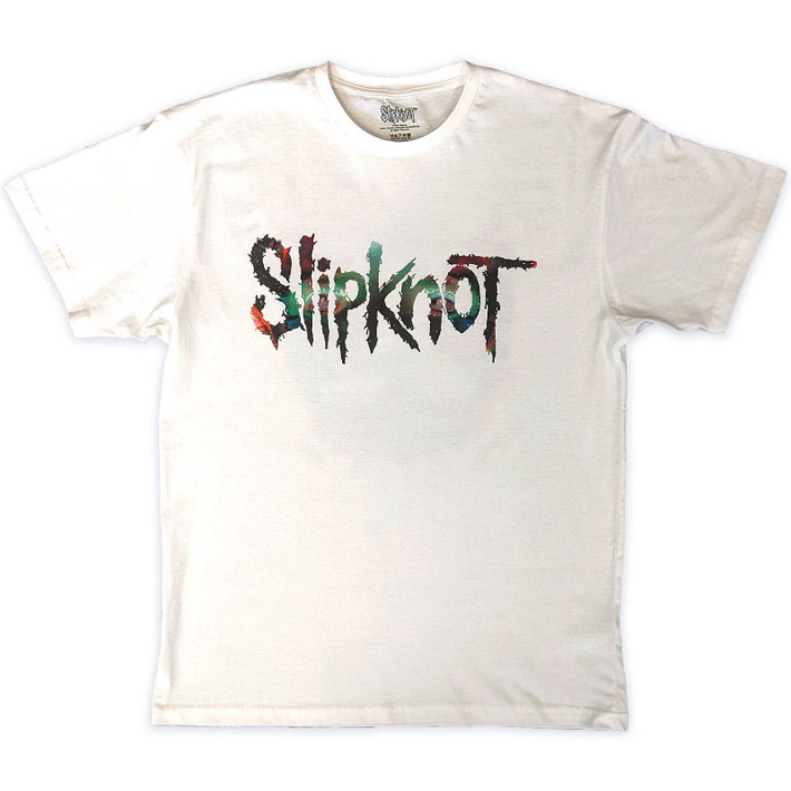 Slipknot 'Adderall Faceback' (White) T-Shirt Front