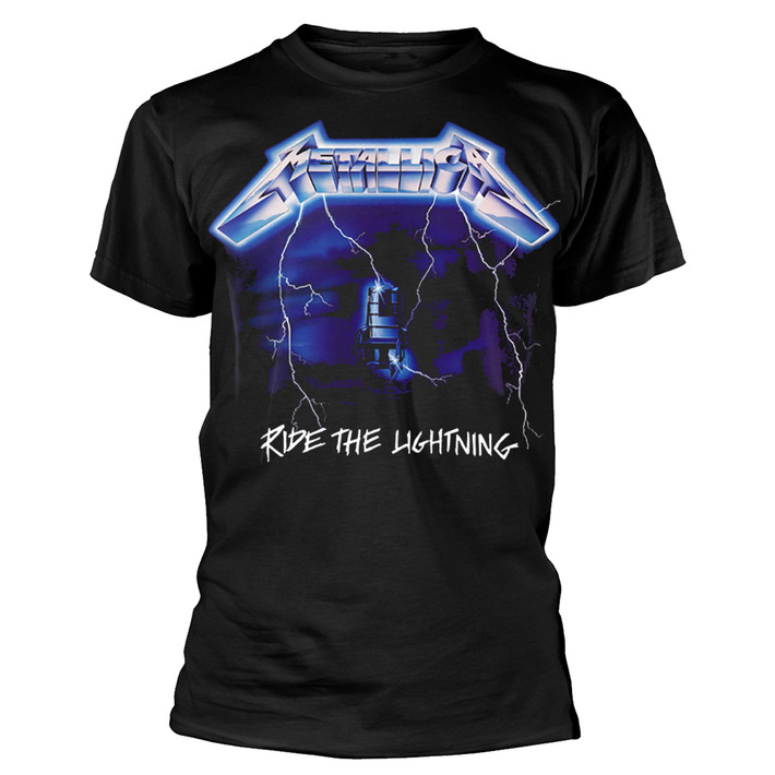 Metallica 'Ride The Lightning Tracks' (Black) T-Shirt