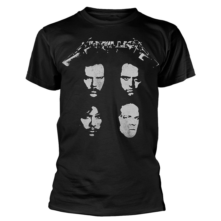 Metallica '4 Faces  BP' (Black) T-Shirt