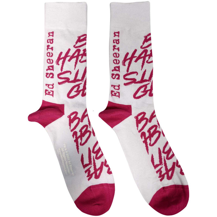 Ed Sheeran 'Bad Habits' (White) Socks 1