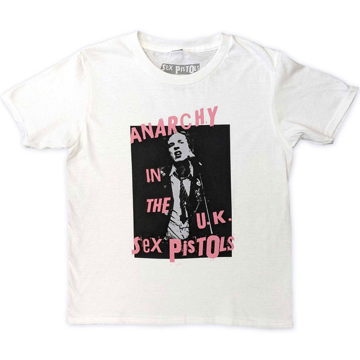 Sex Pistols 'Anarchy In The UK' (White) Kids T-Shirt