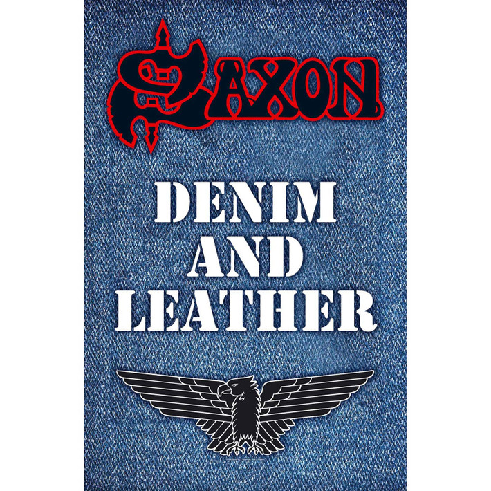 Saxon 'Denim & Leather' Textile Poster