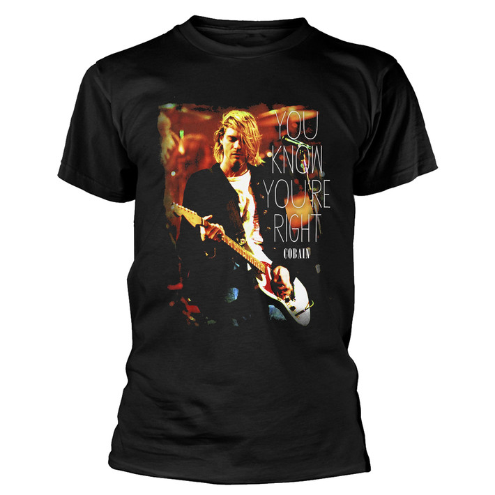 Kurt Cobain 'You Know You're Right' (Black) T-Shirt