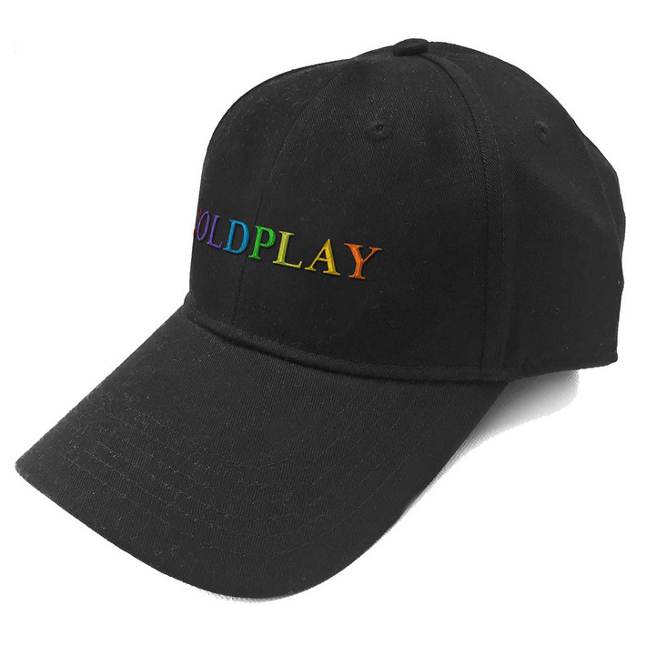 Coldplay 'Rainbow Logo' (Black) Baseball Cap
