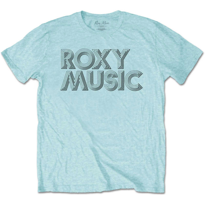 Roxy Music 'Disco Logo' (Blue) T-Shirt