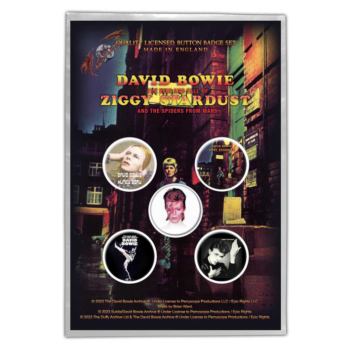 David Bowie 'Early Albums' Button Badge Pack