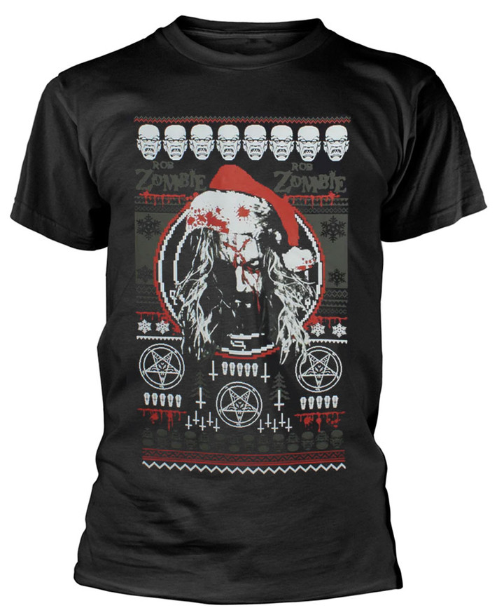 Rob Zombie 'Bloody Santa' (Black) T-Shirt