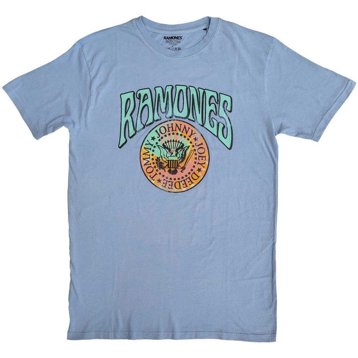 Ramones 'Crest Psych' (Blue) T-Shirt