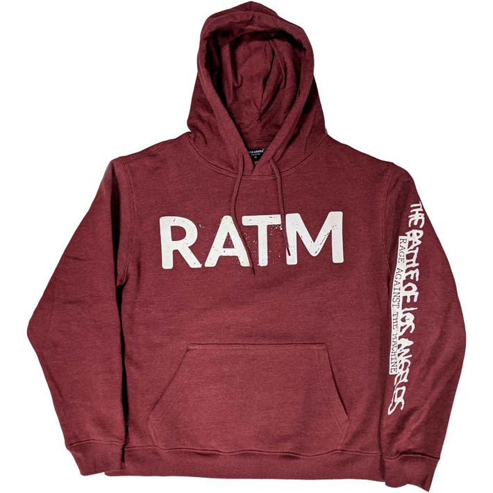 Rage Against The Machine 'BOLA 99' (Maroon) Pull Over Hoodie
