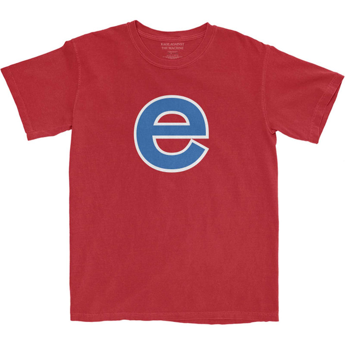 Rage Against The Machine 'Big E' (Red) T-Shirt Front