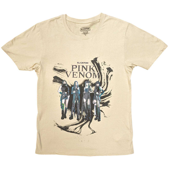 Blackpink 'Pink Venom Oil Stroke' (Sand) T-Shirt