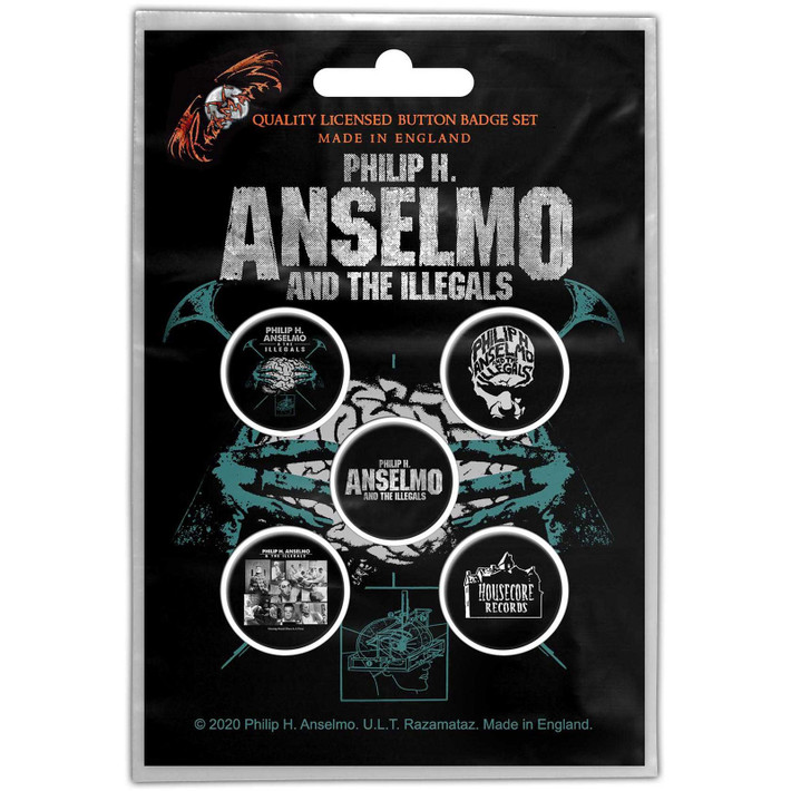 Philip H. Anselmo & The Illegals 'Brain' Button Badge Pack