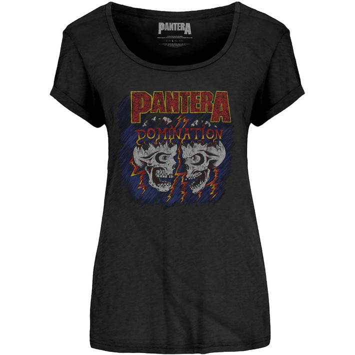 Pantera 'Domination' (Black) Womens Fitted T-Shirt