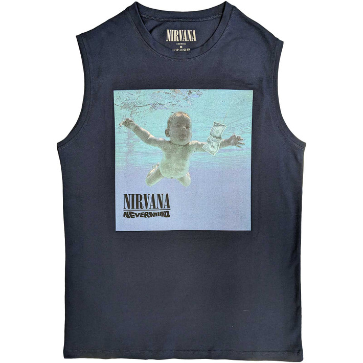 Nirvana 'Nevermind Album' (Navy) Tank Vest