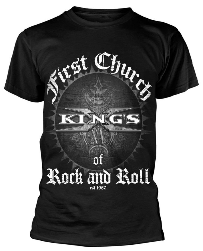 King's X 'First Church Of Rock N Roll' (Black) T-Shirt