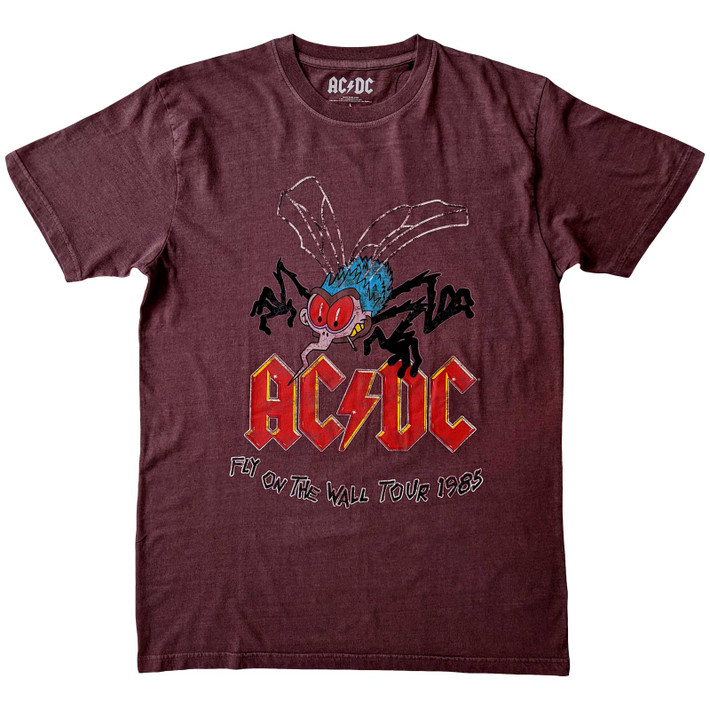 AC/DC 'Fly On The Wall Tour' (Maroon) T-Shirt