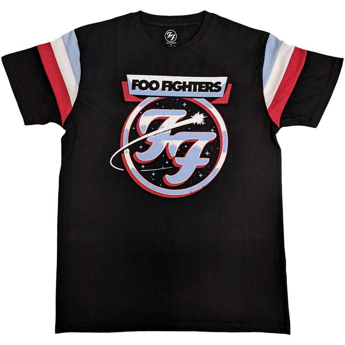 Foo Fighters 'Comet Tricolour' (Black)  Eco Ringer T-Shirt