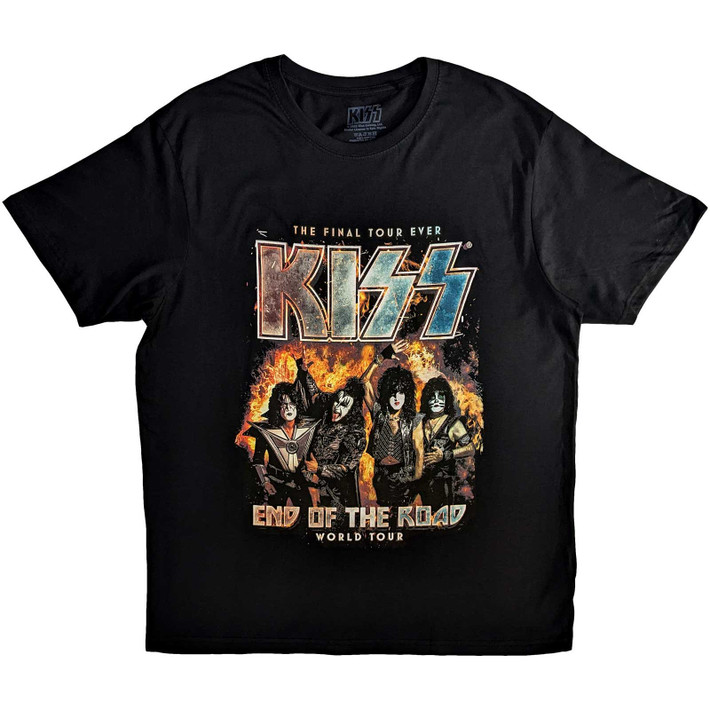 Kiss 'End Of The Road Final Tour' (Black) T-Shirt