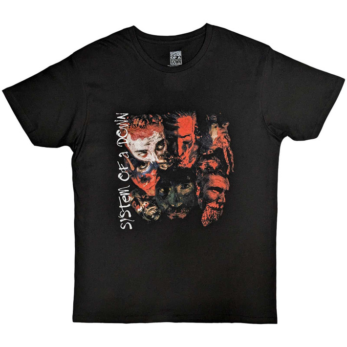 System Of A Down 'Painted-Faces' (Black) T-Shirt