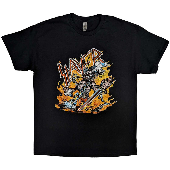 Slayer 'Cartoon Flames' (Black) T-Shirt