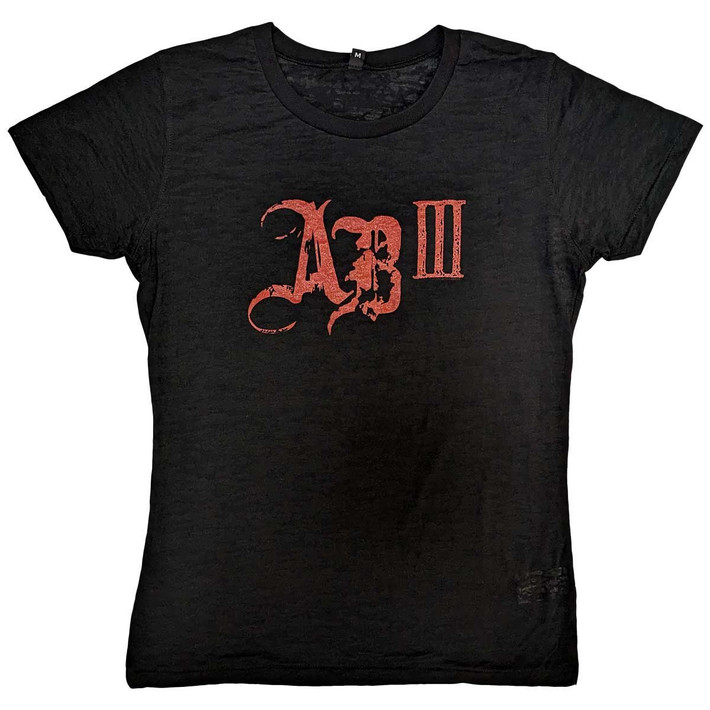 Alter Bridge 'AB III Red Logo' (Black) Womens Fitted T-Shirt