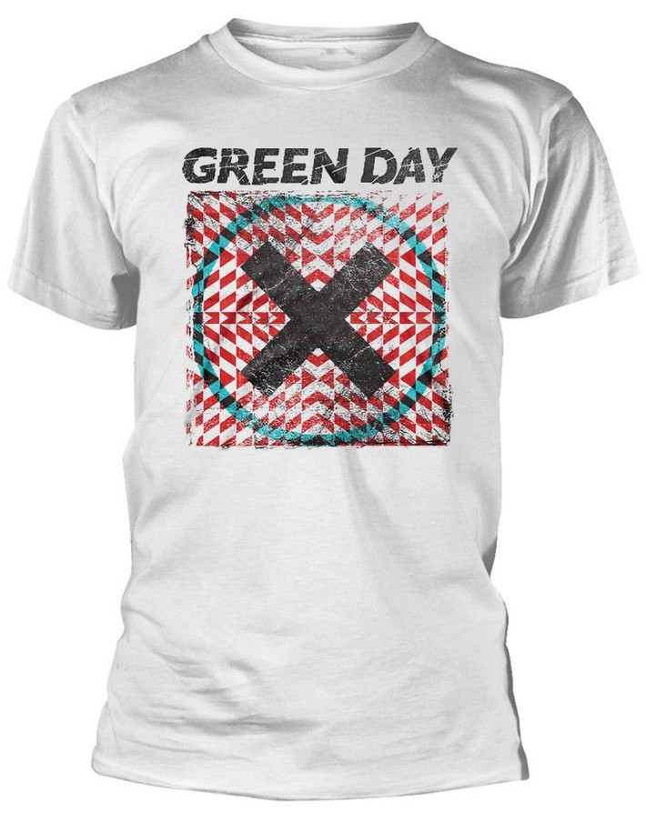 Green Day 'Xllusion' (White) T-Shirt | Eyesore Merch