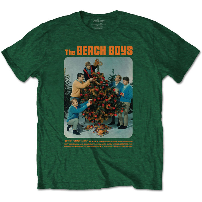 Beach Boys 'Xmas Album' (Green) T-Shirt