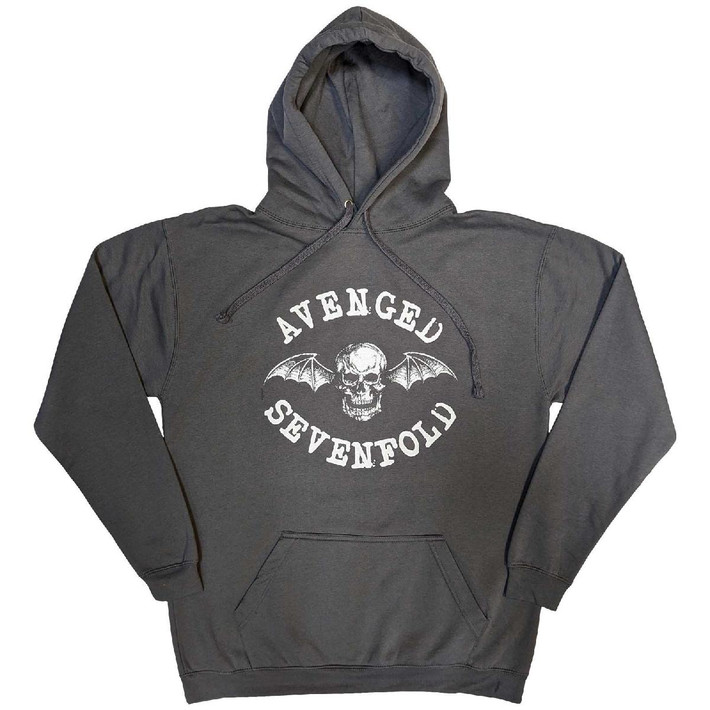 Avenged Sevenfold 'Logo' (Charcoal Grey) Pull Over Hoodie