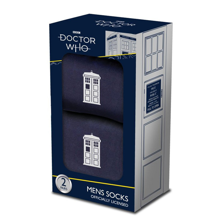 Doctor Who 'Tardis' Socks Box Set (One Size = UK 7-11)