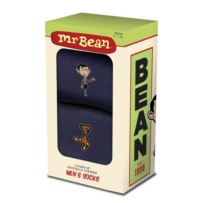 Mr Bean 'Mr Bean & Teddy' Socks Box Set (One Size = UK 7-11)