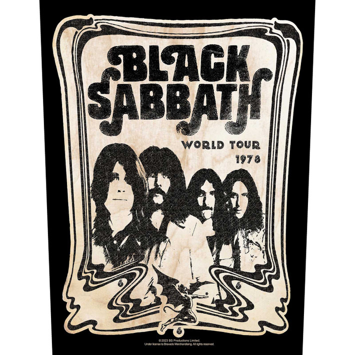 Black Sabbath 'World Tour 1978' Back Patch