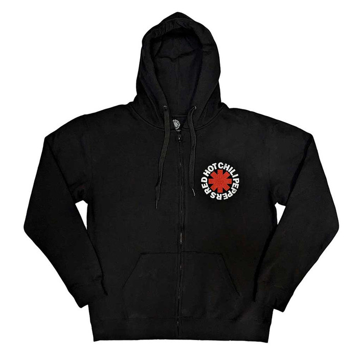 Red Hot Chili Peppers 'Red Asterisk' (Black) Zip Up Hoodie