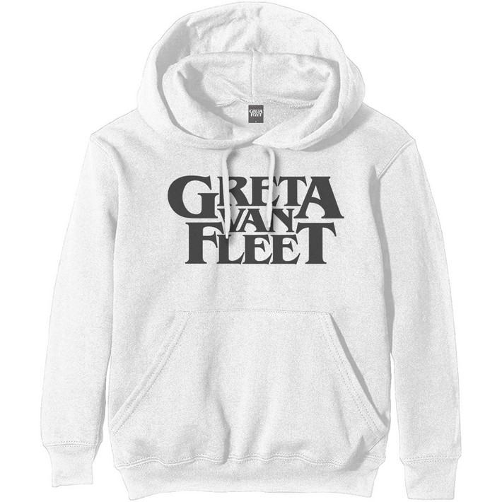 Greta Van Fleet 'Logo' (White) Pull Over Hoodie